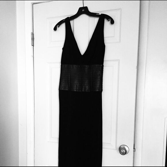 BCBG Faux Leather Corset Dress - Picture 4 of 7